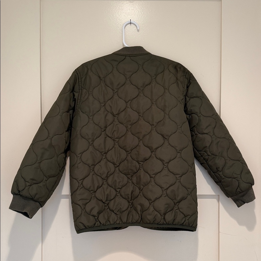Janie and Jack Olive Quilted Bomber Jacket Boys 5–6 - Picture 6 of 6